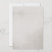 Winter White Rose and Pine Cone Wedding Einladung (Rückseite)