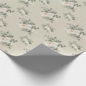 Winter White Roses mit Blue Junior Geschenkpapier (Ecke)