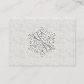 Winter White Snowflake Wedding Card Begleitkarte (Rückseite)