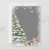 Winter White Snowflakes Weihnachtsdusche Einladung (Rückseite)