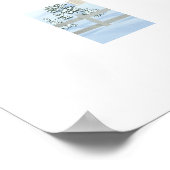 Winter White Snowy Weihnachtsstall Große Print Poster (Ecke)