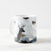 Winter Whitetail Buck Antlers Tasse (Vorderseite Links)