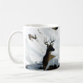 Winter Whitetail Buck Antlers Tasse (Links)