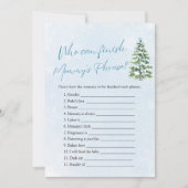 Winter Who Can Finish Mommy's Phrase Baby Shower Einladung (Vorderseite)