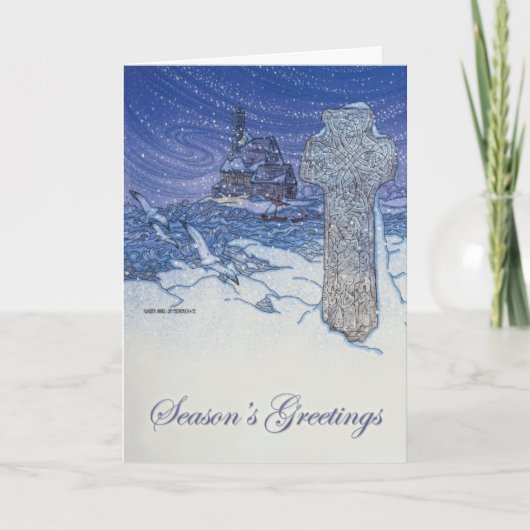 Winter wickelt Weihnachtskarte Feiertagskarte (Vorderseite)