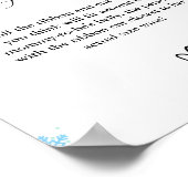 Winter Wie groß ist das Baby Shower Game der Mama Poster (Ecke)