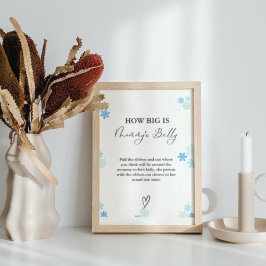 Winter Wie groß ist das Baby Shower Game der Mama Poster