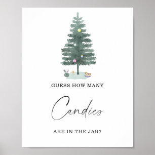 Winter wie viele Bonbons Poster