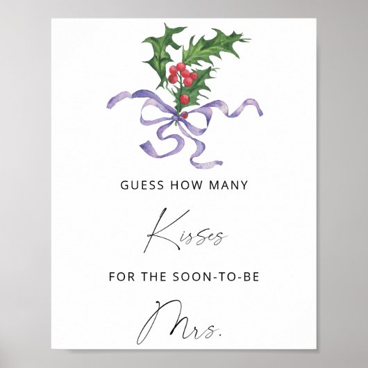 Winter - Wie viele Küsse Brautparty Poster (Vorne)