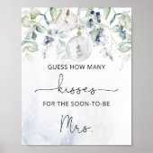 Winter wie viele Küsse Brautparty Spiel Poster (Vorne)