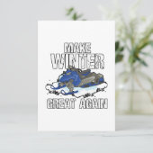 Winter wieder großartig Schneemobil Schneeschuh Ge Karte (Stehend Vorderseite)