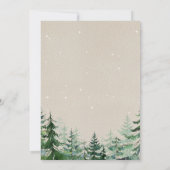 Winter Wild ein Geburtstag Einladung (Rückseite)