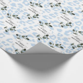 Winter Wild Glacier Leopard Geschenkpapier (Ecke)