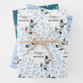 Winter Wild Glacier Leopard Geschenkpapier Set (Beispiel)