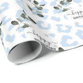 Winter Wild Gletscher Leopard Geschenkpapier (Rolleneckpunkt)