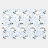 Winter Wild Gletscher Leopard Geschenkpapier Set (Vorderseite)