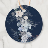 Winter Wildblume Elegant Boho Babydusche Geschenkanhänger (Rückseite)