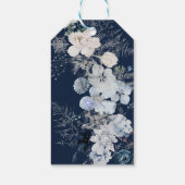 Winter Wildblume Elegant Boho Babydusche Geschenkanhänger (Rückseite)