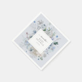 Winter Wildblume Elegant Boho Babydusche Serviette (Ecke)