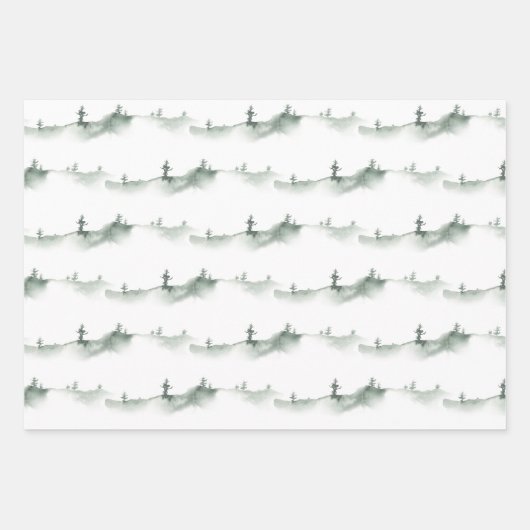 Winter Wilderness Holiday Sortiment Geschenkpapier Set (Vorderseite 3)