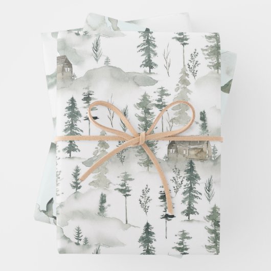 Winter Wilderness Holiday Sortiment Geschenkpapier Set (Beispiel)