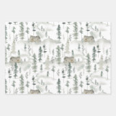 Winter Wilderness Holiday Sortiment Geschenkpapier Set (Vorderseite)