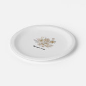 Winter Wildflower Bloom Rustic Boho Gardens Pappteller (Schrägansicht)