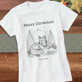 Winter Wildlife Fox Line Schifffahrtsgesellschaft  T-Shirt
