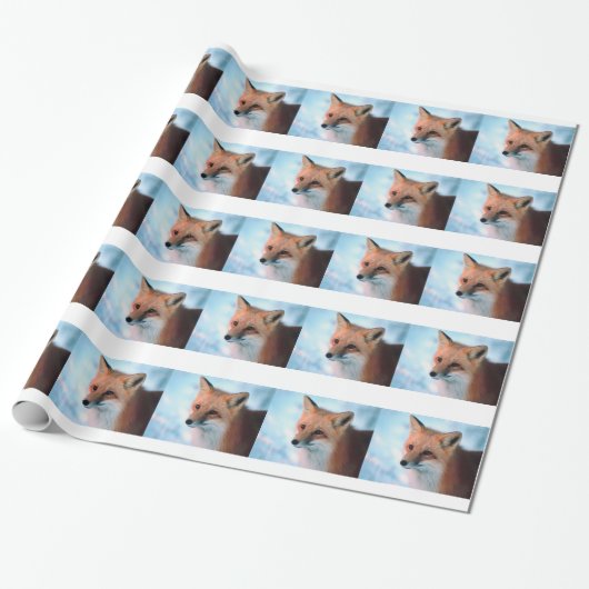 Winter Wildlife Red Fox Geschenkpapier (Ungerollt)