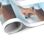 Winter Wildlife Red Fox Geschenkpapier (Rolleneckpunkt)
