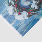 Winter Willkommen, Winter Kranz und Vogel Seidenpapier (Ausschnitt)