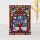 Winter Windows Christmas Card Karte (Gelbe Blume)