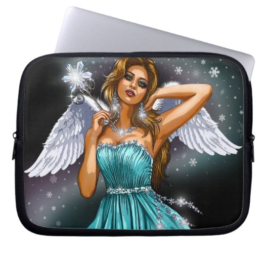 Winter Winged Fairy Laptopschutzhülle (Vorderseite)
