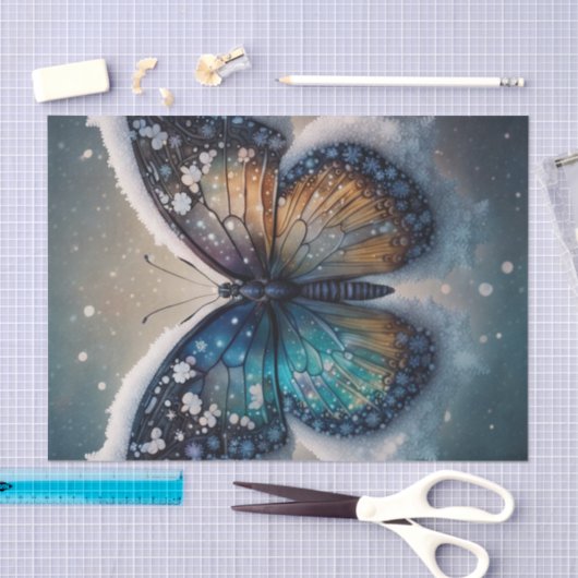 Winter Wings Butterfly Decoupage Paper Seidenpapier (Handwerk)