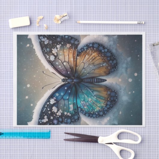 Winter Wings Butterfly Decoupage Paper Seidenpapier (Handwerk)