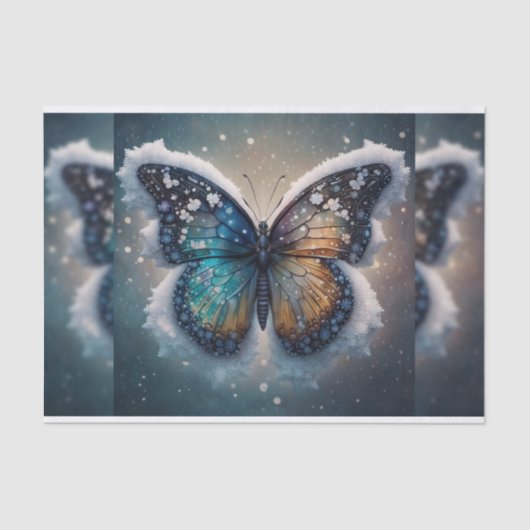 Winter Wings Butterfly Decoupage Paper Seidenpapier (Vorderseite)