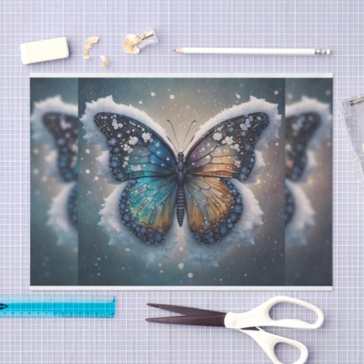 Winter Wings Butterfly Decoupage Paper Seidenpapier (Handwerk)