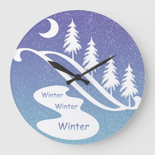 Winter, Winter, Winter Design Wall Uhr (Vorderseite)