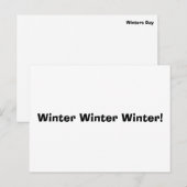 Winter Winter Winter Winter! Postkarte (Vorne/Hinten)