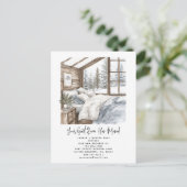 Winter wir haben Wasserfarben Pine Trees Urlaub ve Ankündigungspostkarte (Stehend Vorderseite)