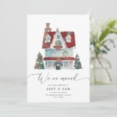 Winter Wir ziehen die Ankündigung um (Stehend Vorderseite)