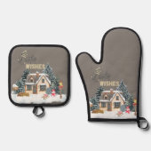 Winter Wishes Christmas Gift For Home Decor  Ofenhandschuh & Topflappen-Set (Vorderseite)