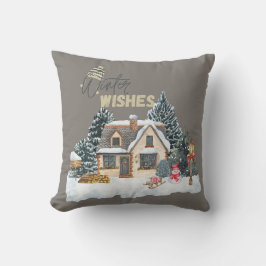 Winter Wishes Christmas Gift For Home Decor Pillow Kissen