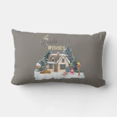 Winter Wishes Christmas Gift For Home Decor Pillow Lendenkissen (Rückseite)