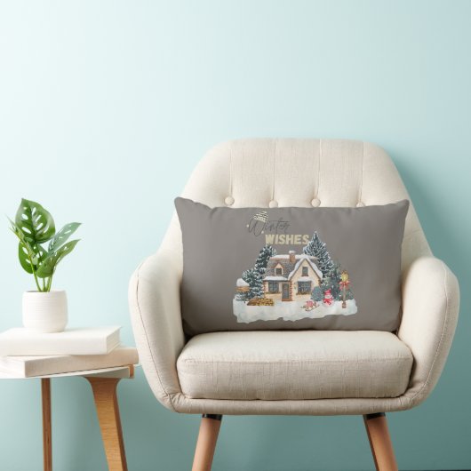 Winter Wishes Christmas Gift For Home Decor Pillow Lendenkissen (Stuhl )