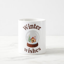 Winter Wishes Snow Globe Kaffeetasse