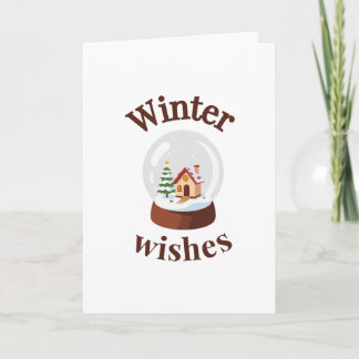 Winter Wishes Snow Globe Karte