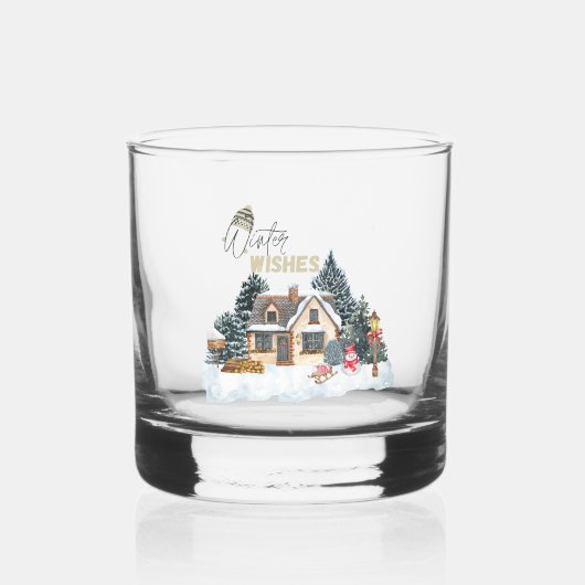 Winter Wishes Whiskyglas (Vorderseite)