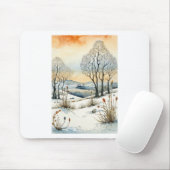 Winter-Wispernde Samen-Pods-Aufkleber Mousepad (Mit Mouse)