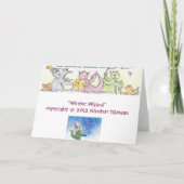 Winter Wizard Dragon Grußkarte Karte (Rückseite)